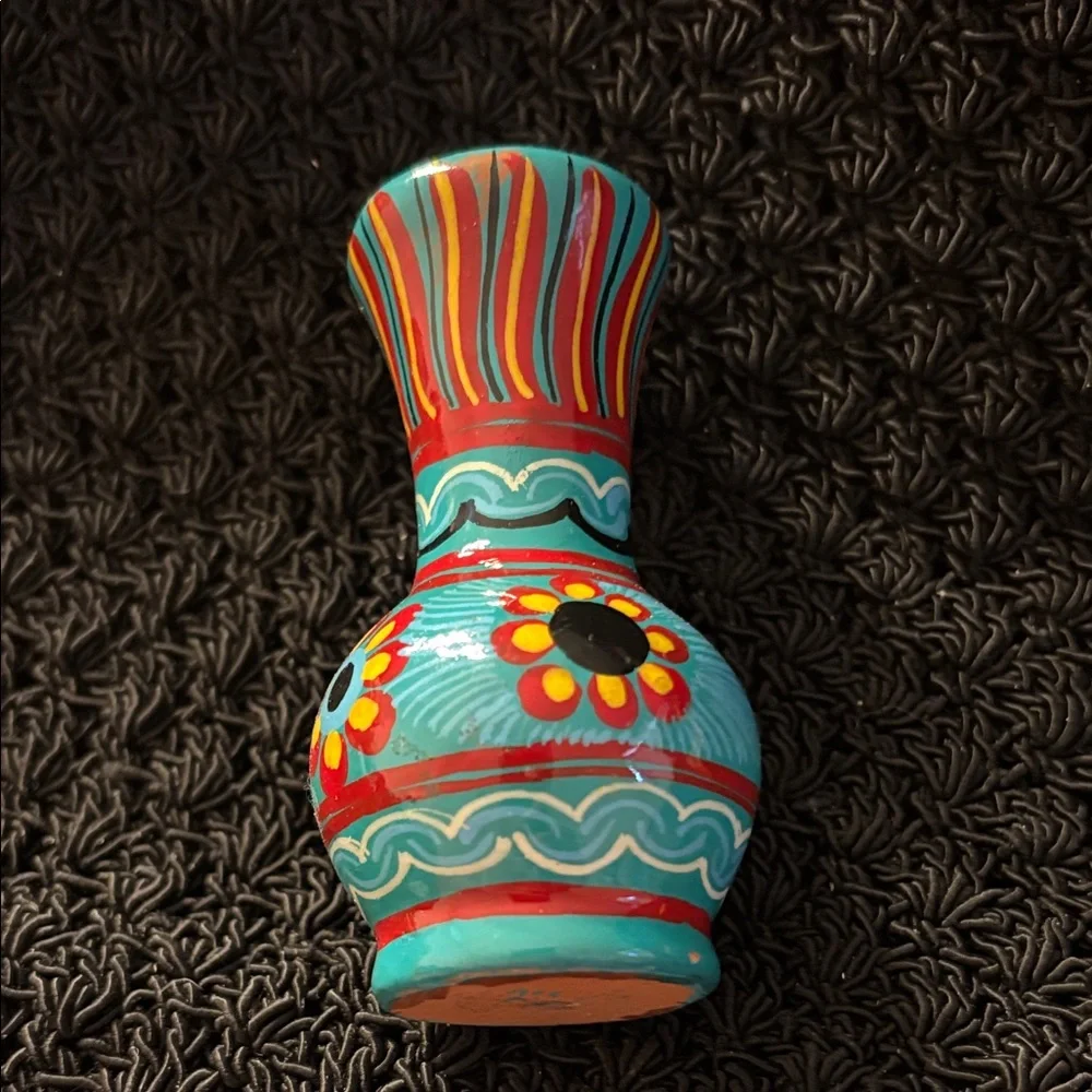Small Colorful Hand-Painted bud Vase